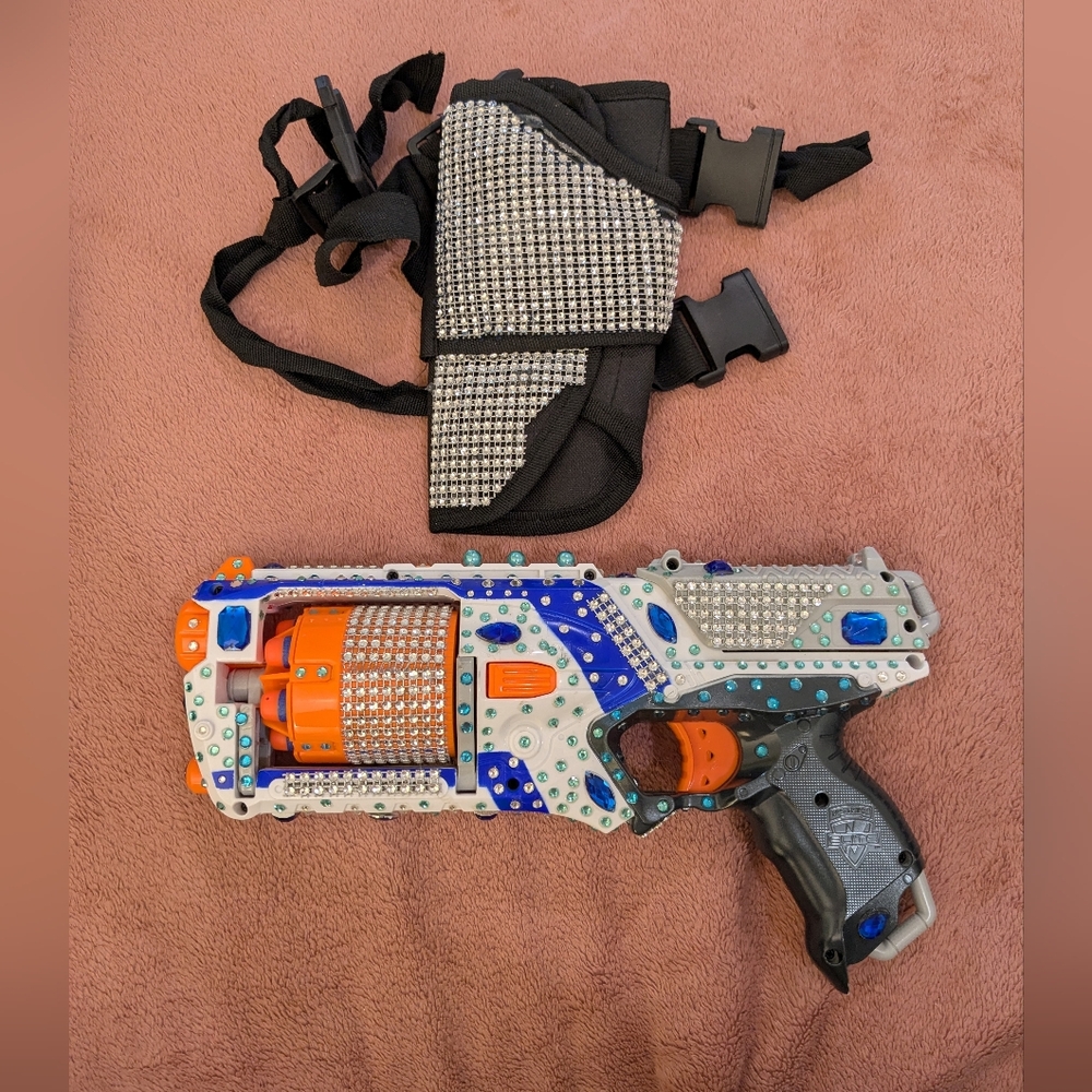 custom bedazzled nerf blaster
